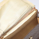 CELINE Macadam Canvas Shoulder Bag PVC Gold Brown Auth 115119-11