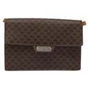 CELINE Macadam Canvas Shoulder Bag PVC Gold Brown Auth 115119-13