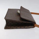 CELINE Macadam Canvas Shoulder Bag PVC Gold Brown Auth 115119-3