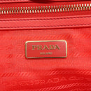 PRADA Hand Bag Nylon 2way Orange Gold Auth 115130-10
