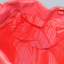 PRADA Hand Bag Nylon 2way Orange Gold Auth 115130-17