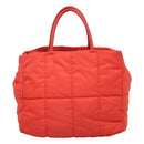 PRADA Hand Bag Nylon 2way Orange Gold Auth 115130-2