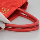 PRADA Hand Bag Nylon 2way Orange Gold Auth 115130-7