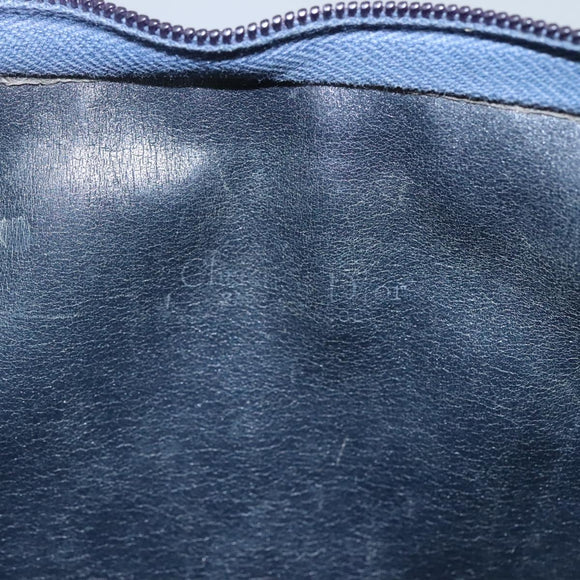 Christian Dior Trotter Canvas Shoulder Bag Navy Auth 115143