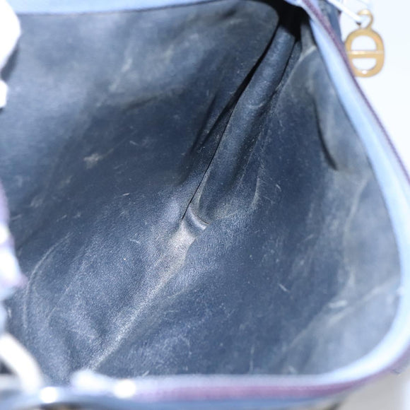 Christian Dior Trotter Canvas Shoulder Bag Navy Auth 115143