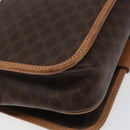 CELINE Macadam Canvas Shoulder Bag PVC Gold Brown Auth 115148-16