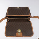 CELINE Macadam Canvas Shoulder Bag PVC Gold Brown Auth 115148-18