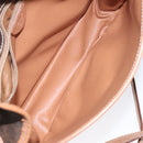 CELINE Macadam Canvas Shoulder Bag PVC Gold Brown Auth 115148-10