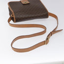 CELINE Macadam Canvas Shoulder Bag PVC Gold Brown Auth 115148-7