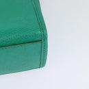 CELINE Shoulder Bag Leather Green Gold Auth 115151-16