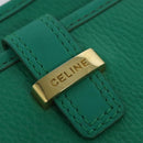 CELINE Shoulder Bag Leather Green Gold Auth 115151-17