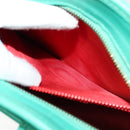 CELINE Shoulder Bag Leather Green Gold Auth 115151-11