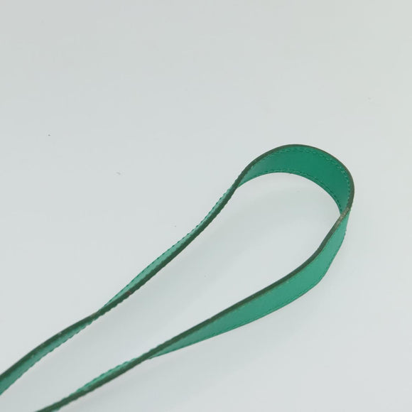 CELINE Shoulder Bag Leather Green Gold Auth 115151