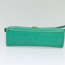 CELINE Shoulder Bag Leather Green Gold Auth 115151-5