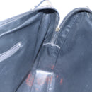 Burberrys Nova Check Business Bag PVC Leather Gray Auth 115156-12