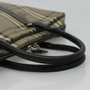 Burberrys Nova Check Business Bag PVC Leather Gray Auth 115156-7