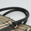 Burberrys Nova Check Business Bag PVC Leather Gray Auth 115156-8