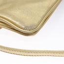 FENDI Shoulder Bag Leather Gold Auth 115157-15