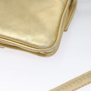 FENDI Shoulder Bag Leather Gold Auth 115157-16