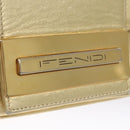 FENDI Shoulder Bag Leather Gold Auth 115157-17