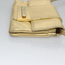 FENDI Shoulder Bag Leather Gold Auth 115157-3