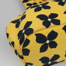 CHANEL Hand Bag Canvas Yellow CC Auth 115198-13