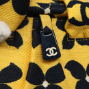 CHANEL Hand Bag Canvas Yellow CC Auth 115198-14