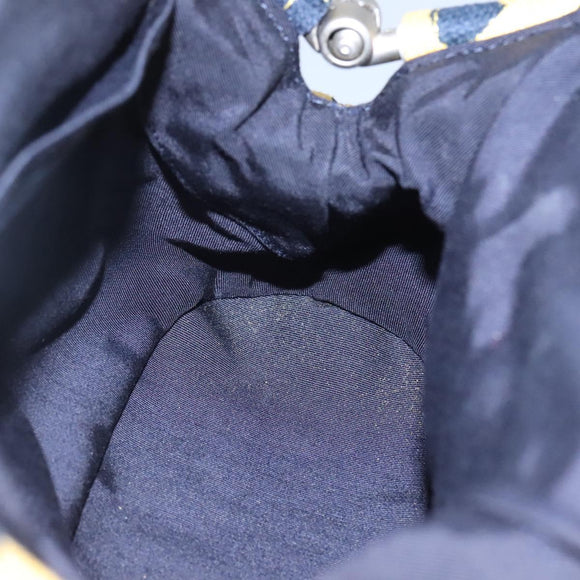 CHANEL Hand Bag Canvas Yellow CC Auth 115198