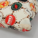 BURBERRY Tote Bag Nylon Gold White Auth 115199V-9