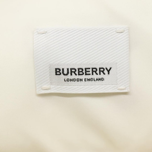 BURBERRY Tote Bag Nylon Gold White Auth 115199V