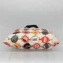 BURBERRY Tote Bag Nylon Gold White Auth 115199V-5