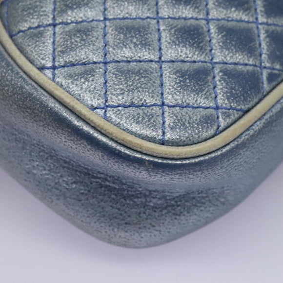 GUCCI Shoulder Bag Leather Red Blue 534951 Auth 115205