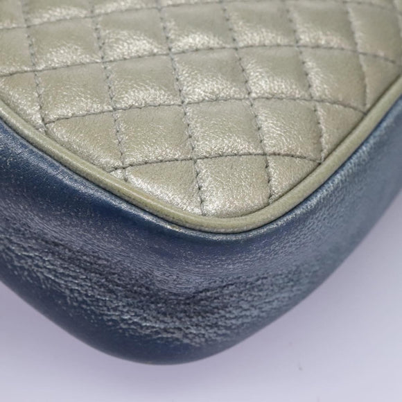 GUCCI Shoulder Bag Leather Red Blue 534951 Auth 115205