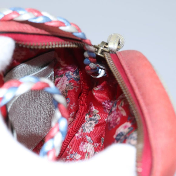 GUCCI Shoulder Bag Leather Red Blue 534951 Auth 115205