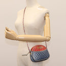 GUCCI Shoulder Bag Leather Red Blue 534951 Auth 115205-26