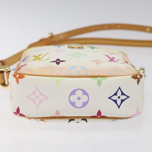 LOUIS VUITTON Monogram Multicolor lift Shoulder Bag White M40055 LV Auth 115206V