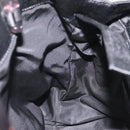PRADA Hand Bag Satin Black Auth 115213-20