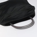 PRADA Hand Bag Satin Black Auth 115213-6