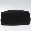 PRADA Hand Bag Satin Black Auth 115213-9