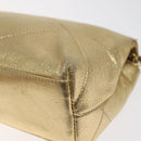 CHANEL Chain Shoulder Bag Leather Gold CC Auth 115214V-12