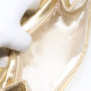 CHANEL Chain Shoulder Bag Leather Gold CC Auth 115214V-17