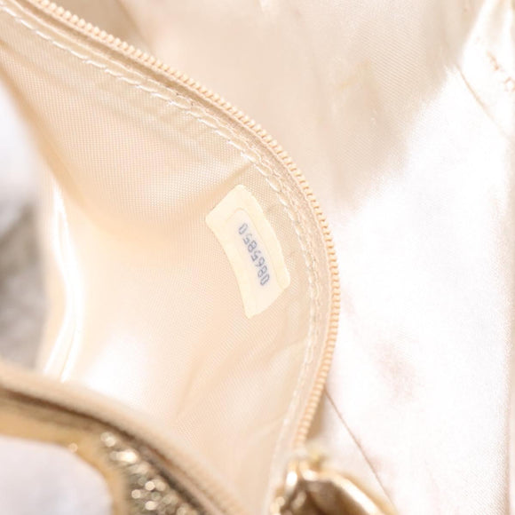 CHANEL Chain Shoulder Bag Leather Gold CC Auth 115214V