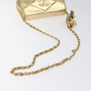 CHANEL Chain Shoulder Bag Leather Gold CC Auth 115214V-7