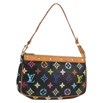 LOUIS VUITTON Monogram Multicolor Pochette Accessoires Black M92648 Auth 115215V