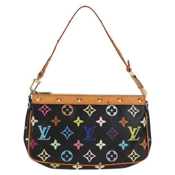 LOUIS VUITTON Monogram Multicolor Pochette Accessoires Black M92648 Auth 115215V - 0