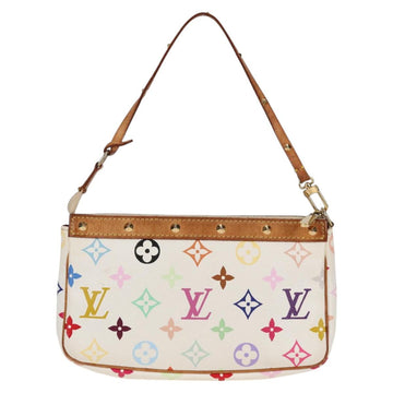 LOUIS VUITTON Multicolor Pochette Accessoires Pouch White M92649 Auth 115216V - 0