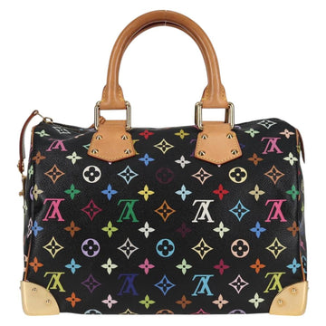 LOUIS VUITTON Monogram Multicolor Speedy 30 Hand Bag Black M92642 Auth 115220V - 0