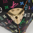 LOUIS VUITTON Monogram Multicolor Speedy 30 Hand Bag Black M92642 Auth 115221V-15