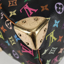 LOUIS VUITTON Monogram Multicolor Speedy 30 Hand Bag Black M92642 Auth 115221V-16