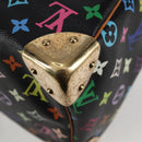 LOUIS VUITTON Monogram Multicolor Speedy 30 Hand Bag Black M92642 Auth 115221V-17